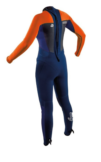 JS Watersports Maui Flex 3/2 fullsuit wetsuit blauw/oranje junior