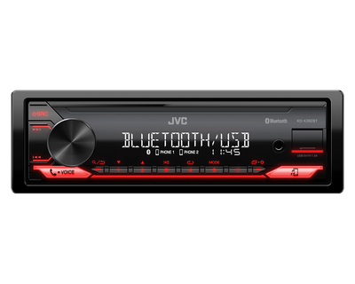 JVC KD-X282BT autoradio met rode verlichting