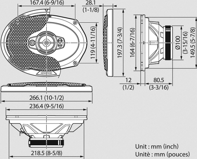 Kenwood KFC-PS6996 5-weg systeem (prijs per paar)