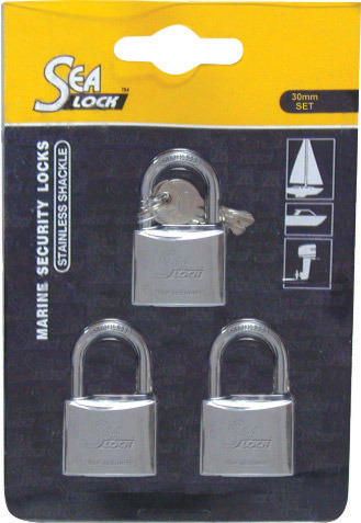 Lalizas Padlock hangslot Set van 3 stuks