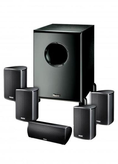 Magnat Needle 5000X1 set 4 satelliet speakers, centerspeaker en actieve subwoofer