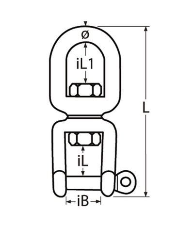 Marinetech 8255410 Oogwartel met Wartelsluiting 10mm x 118mm BL: 3.500kg