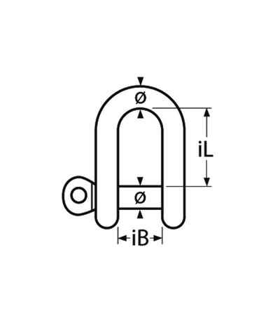 Marinetech D-Sluiting Borgbout 8mm BL:3.200kg