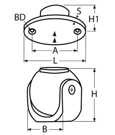 Marinetech Deurklem Magnetische 34x34 mm