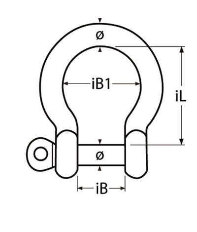 Marinetech Harpsluiting Kort 10mm BL:4.300kg