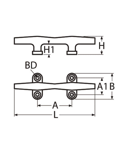 Marinetech Kikker Rond 4-Gats 100mm