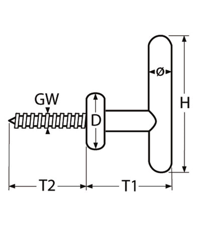 Marinetech Kledinghaak 40 mm