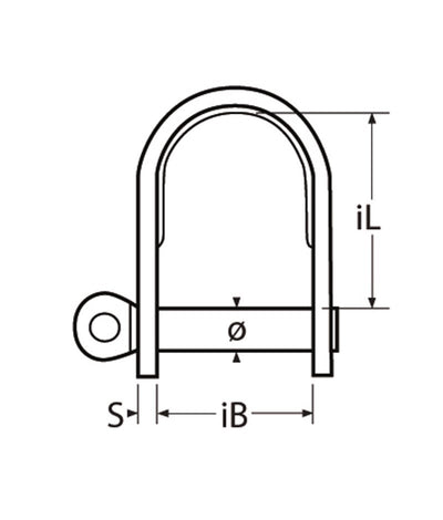 Marinetech Plaatsluiting Kort 4mm BL: 800kg