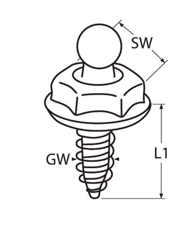 Marinetech Tenax Schroef 4,2x16 zelftappende plaatschroef 5 stuks