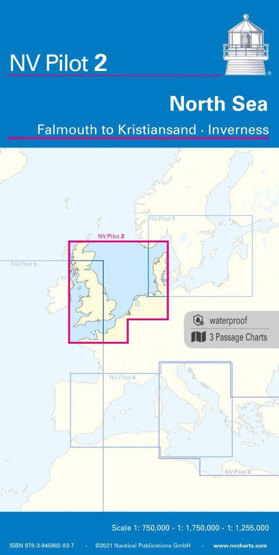 NV Pilotkaart 2 North Sea - Falmouth to Kristiansand - Inverness