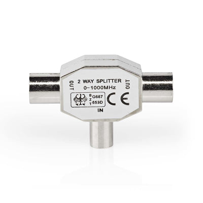 Nedis Coax Splitter IEC (Coax) Male naar 2x Coax Female