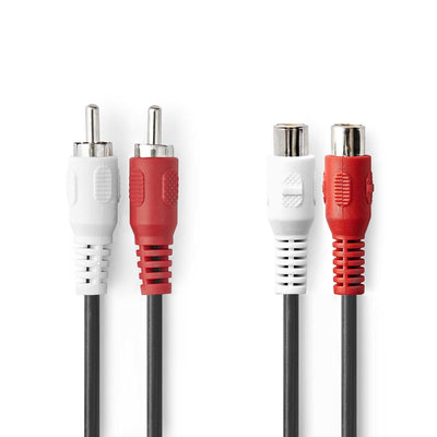 Nedis Stereo audio kabel verlengkabel 2x RCA Male naar 2x RCA Female