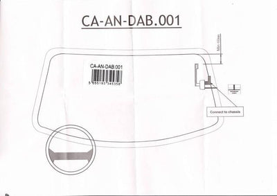 Pioneer CA-AN-DAB.001 DAB digital radio antenne kabellengte 3,5 meter