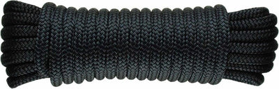 U-Rope Landvast Deluxe 12 mm x 12 m met 40 cm oogsplits zwart