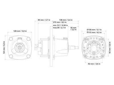 Ultraflex Gotech Inboard Set hydraulisch stuursysteem voor binnenboordmotoren tot 115 pk